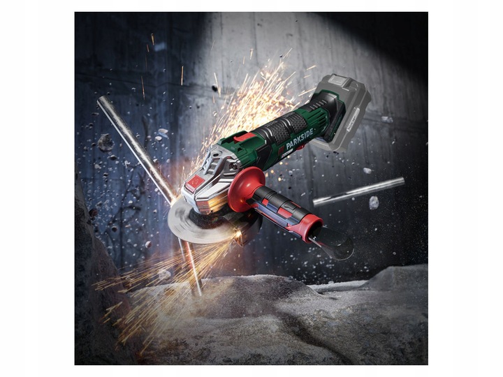 PARKSIDE Szlifierka PWSA 20V +Akumulator 4Ah +Ładowarka +Walizka +Tarcze
