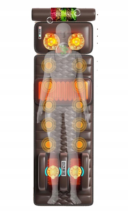 MATERAC MASUJĄCY Mata do masażu + MASAŻER DRENAŻ NÓG ŁYDEK PRESOTERAPIA