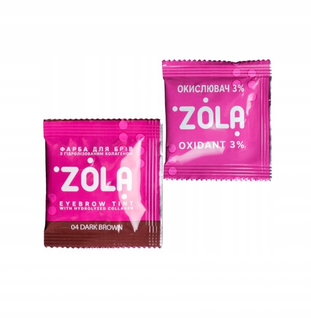 Farbka do brwi Zola 04 Dark brown 5ml + aktywator 5ml