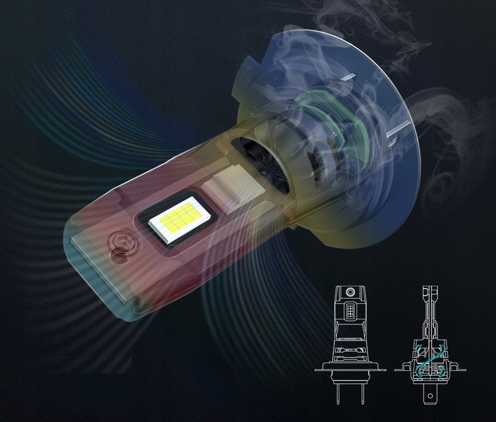 ŻARÓWKI LED i7s H3 CSP LIGHT PRO HOMOLOGACJA E11