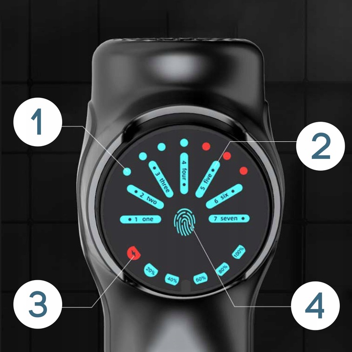 PISTOLET DO MASAŻU masażer do pleców ciała nóg karku stóp +10 KOŃCÓWEK 120W