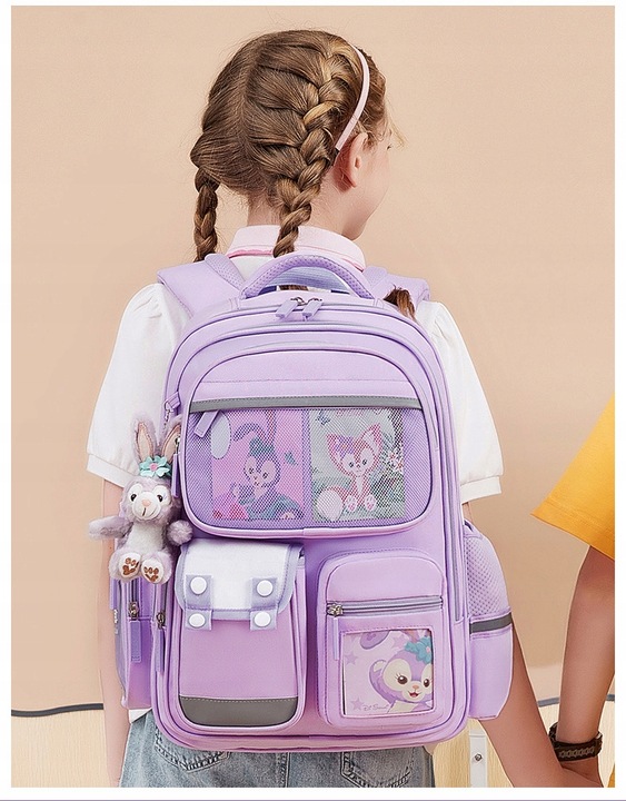 PLECAK SZKOLNY TORNISTER + PIÓRNIK KRÓLIK ZAJĄC odblaski WIELOKOMOROWY 3D