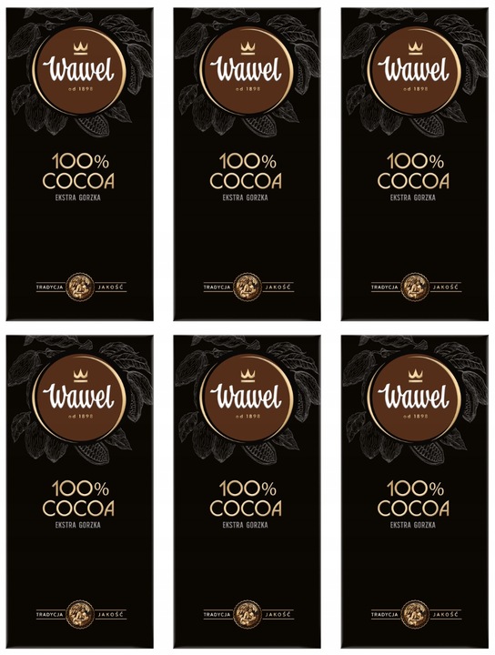 Tabliczka Ekstra Gorzka 100% cocoa (6 sztuk)