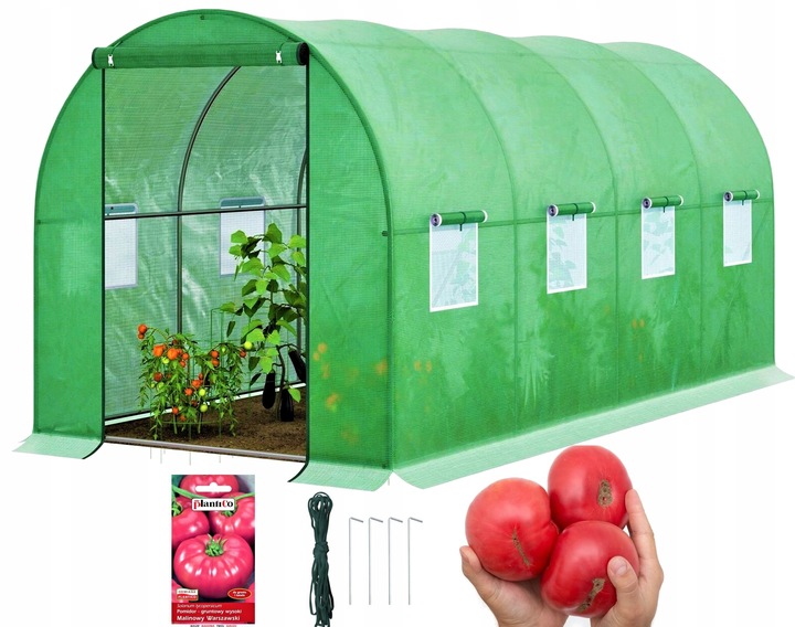 MOCNY TUNEL FOLIOWY OGRODOWY SZKLARNIA 4x2m JAKOŚĆ 8m2 PREMIUM