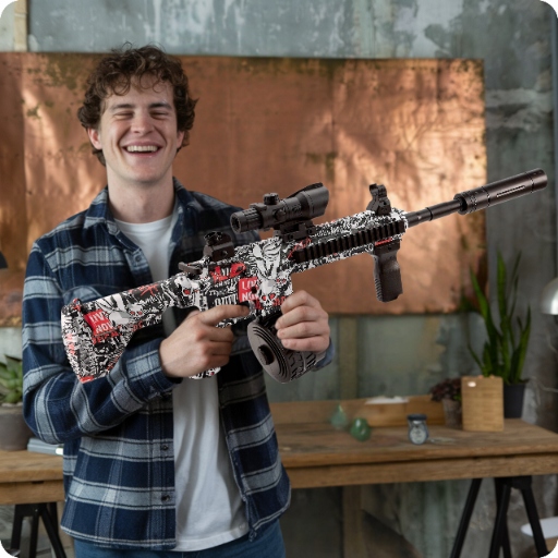 BEZPIECZNY WIELKI KARABIN NA KULKI ŻELOWE AUTOMAT MASZYNOWY PISTOLET BROŃ