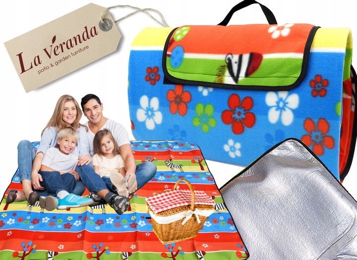 KOC PIKNIKOWY NA PLAŻE PIKNIK BIWAK 200x200 cm MATA TORBA FOLIA 2x2 m