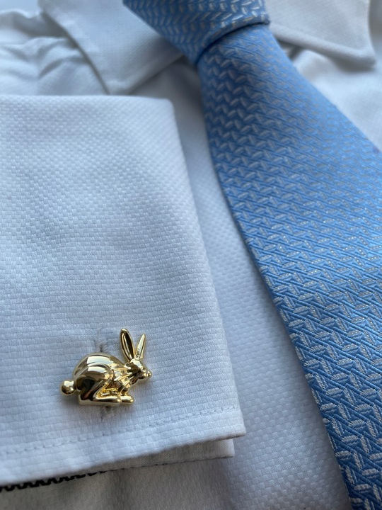 Srebrne spinki do mankietów koszuli EXC Jeleń Daniel dla Myśliwego Leśnika