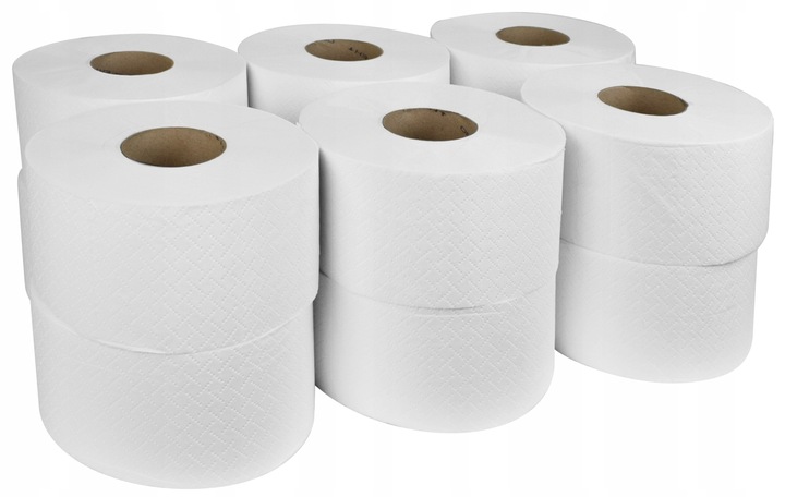 Papier toaletowy JUMBO BIAŁY CELULOZA 12 ROLEK X 100m