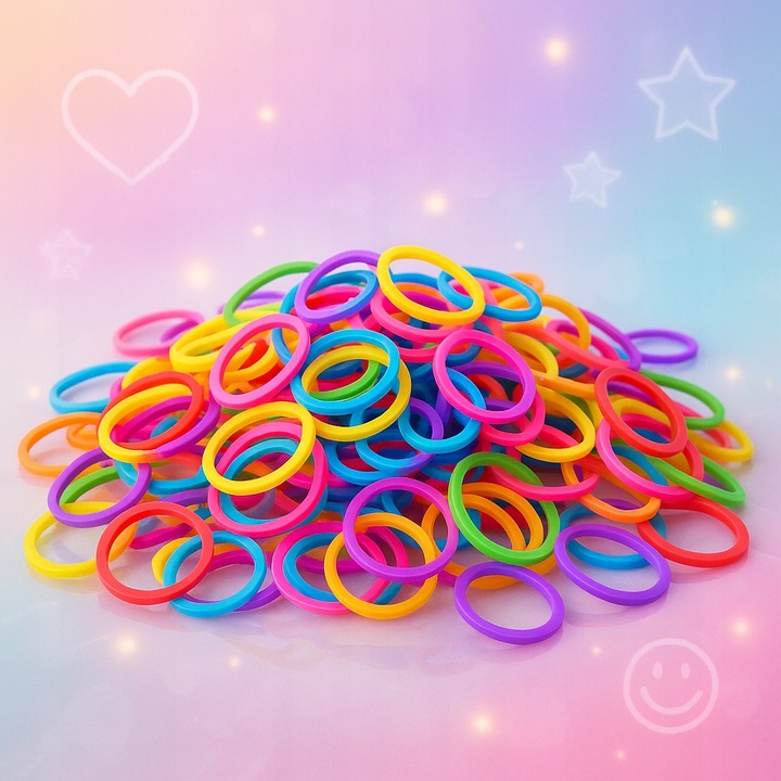 GUMKI DO ROBIENIA BRANSOLETEK DUŻY ZESTAW 6800 ELEMENTÓW XXL DLA DZIECKA HQ