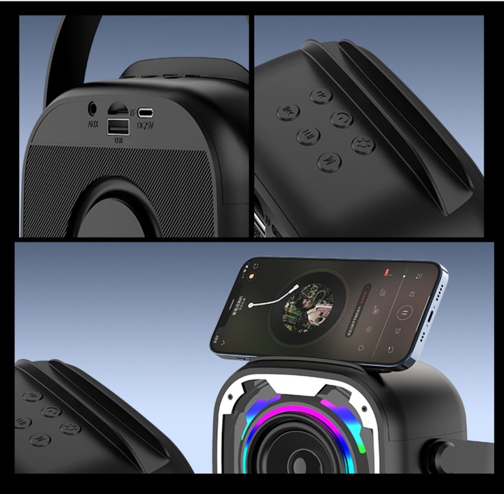 BEZPRZEWODOWY ZESTAW DO KARAOKE GŁOŚNIK BLUETOOTH + 2 MIKROFONY NA PREZENT