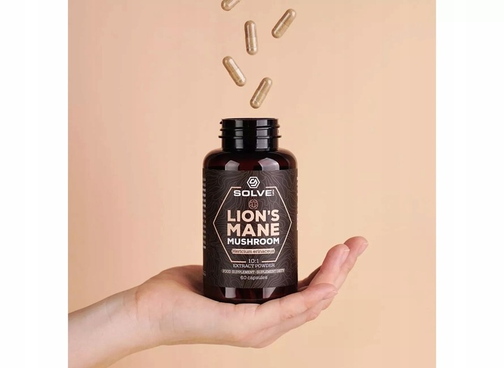 SolveLabs Lion's Mane Soplówka jeżowata 10:1 60kap