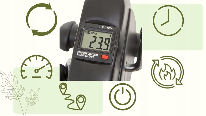 ROWEREK ROTOR DO REHABILITACJI KOŃCZYN RĄK I NÓG TRENINGOWY ROWER LCD