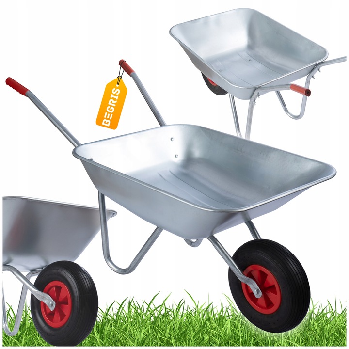 TACZKA OGRODOWA BUDOWLANA MOCNA OCYNKOWA WÓZEK OGRODOWY 120L LEKKA TACZKI