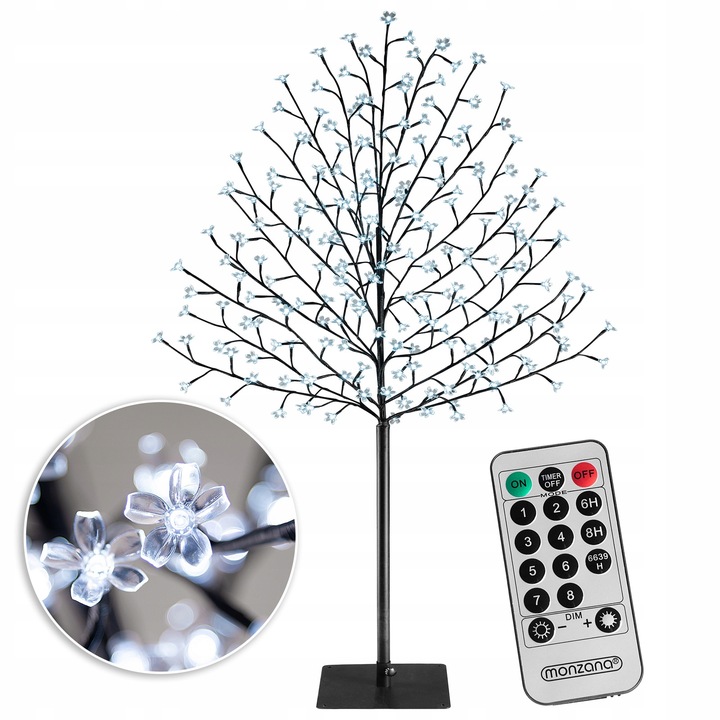 2x Drzewko LED 220 dekoracje swiateczne Pilot 220cm choinka lampki