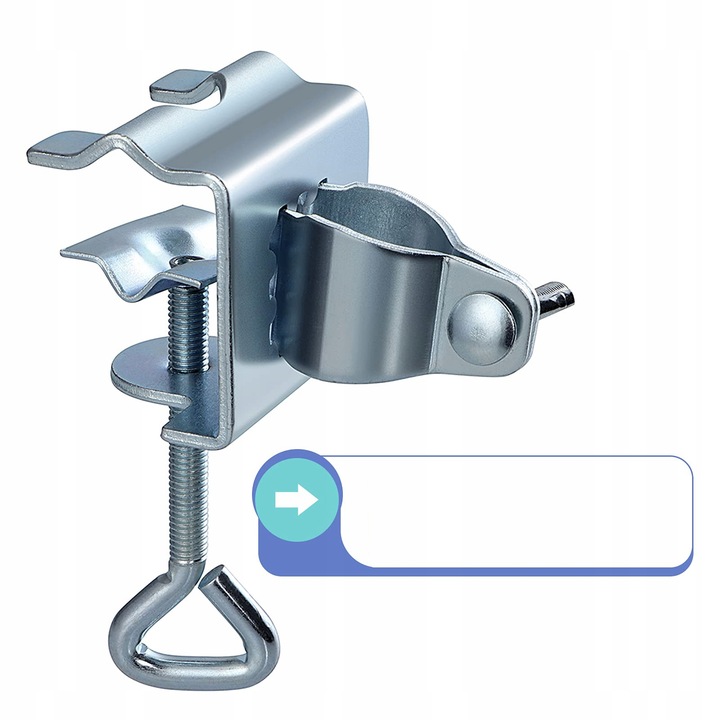 Uchwyt do parasola balkonowego fi 34 mm, ocynk, montaż na poręczy