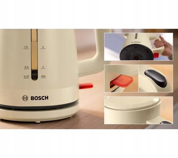 Czajnik bezprzewodowy Bosch MyMoment TWK3M127 1,7L 2400W Beżowy