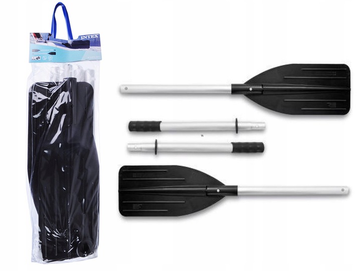 2w1 Wiosło 2 Wiosła Aluminiowe Składane Do Pontonu Łódki 137cm Intex