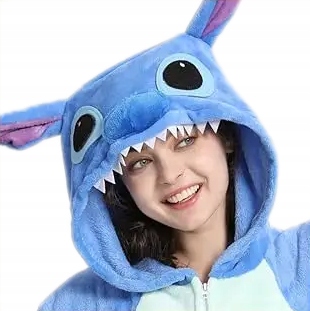 STITCH STICZ STICH PIŻAMA DRES na WALENTYNKI Przebranie XL 176-186 cm