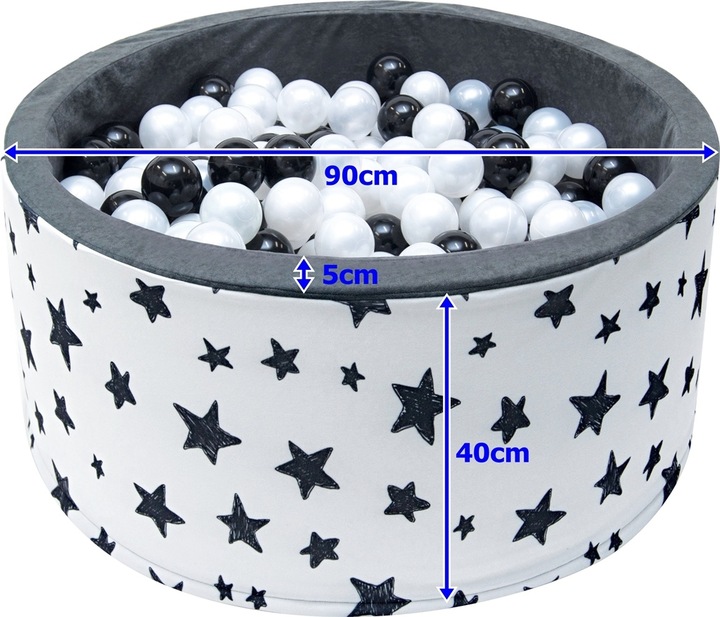 SUCHY BASEN Z PIŁECZKAMI 90X40 200 KULEK WELUR PL