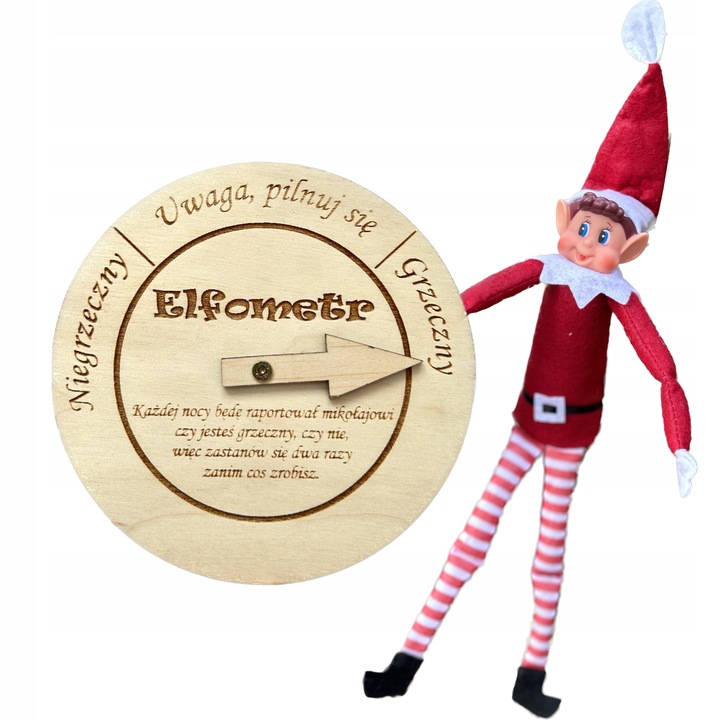 ELFOMETR DLA ELFA PSOTNIKA ON THE SHELF MIERZY GRZECZNOŚĆ DREWNO GADŻET