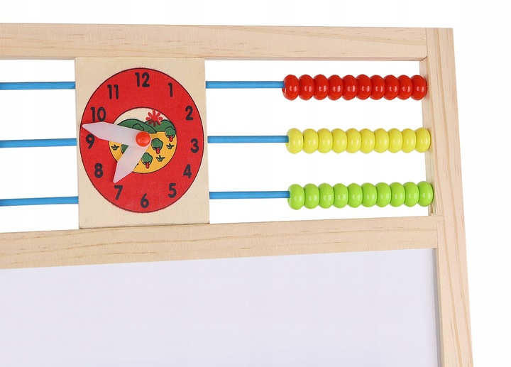 Tablica Magnetyczna Suchościeralna Kredowa Stojąca Dwustronna Drewniana 6w1