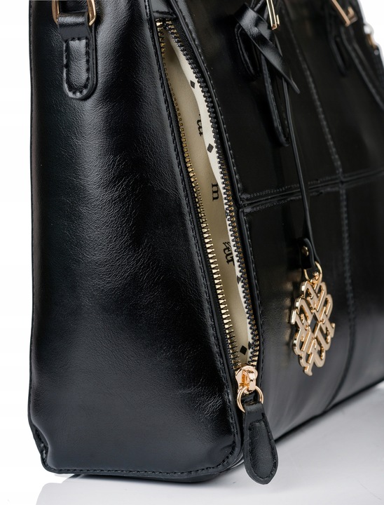 Torebka Damska do pracy SHOPPER MONNARI NA RAMIĘ Aktówka Czarna Premium