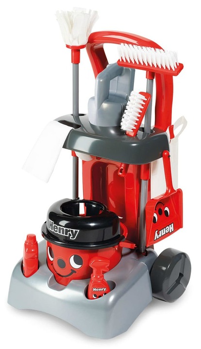 WÓZEK DO SPRZĄTANIA DUŻY ZESTAW ODKURZACZ HENRY MOP WIADRO CASDON 52 CM