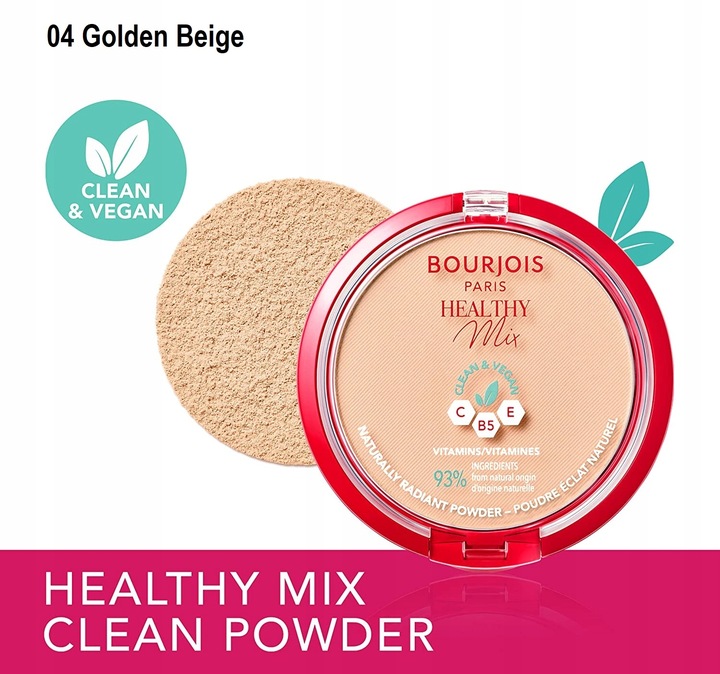 Bourjois Puder Wegański Healthy Mix 4 Golden Beige