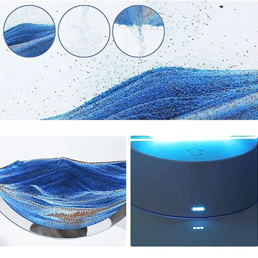 SZKŁO 3D MALOWANIE PIASKIEM KLEPSYDRA OBRÓT O 360° ŚCIEMNIANIE DOTYKOWE