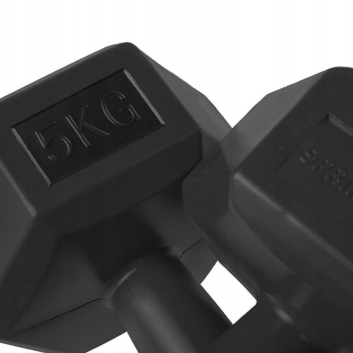 HANTLE 2x5kg ZESTAW CIĘŻARKI HANTELKI DO ĆWICZEŃ W DOMU HEKSAGONALNE