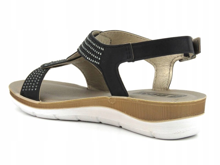 SANDAŁKI DAMSKIE INBLU BV-33 CZARNE LEKKIE LATO 36