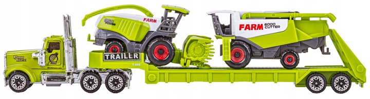 ZESTAW Traktorów TIR FARMA dla Dzieci Kombajn Zwierzęta Pojazdy Rolnicze