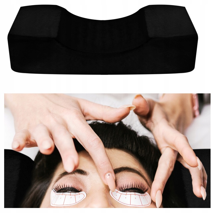 Profesjonalna poduszka do przedłużania rzęs czarna