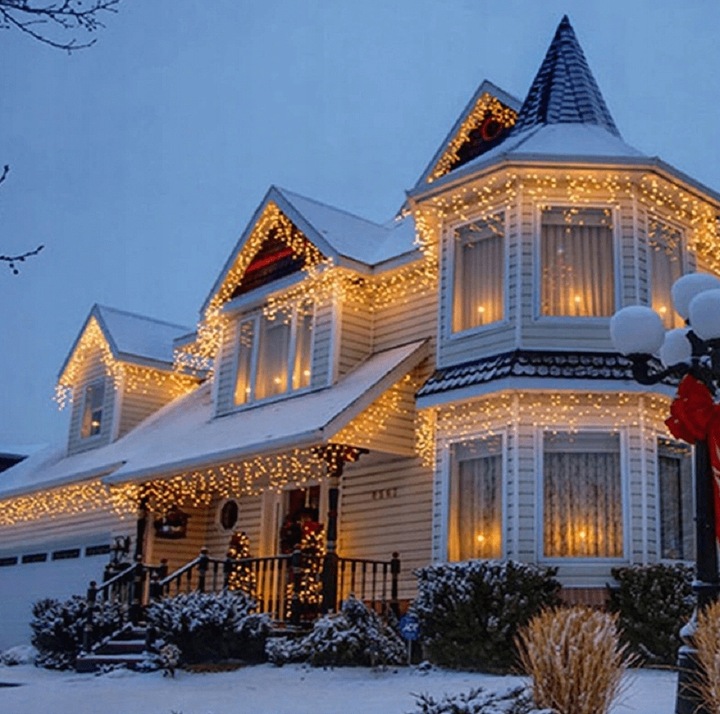 SOPLE 500 LED LAMPKI ZEWNĘTRZNE IP44 STAŁE + FLASH KURTYNA ŚWIETLNA GRUBE