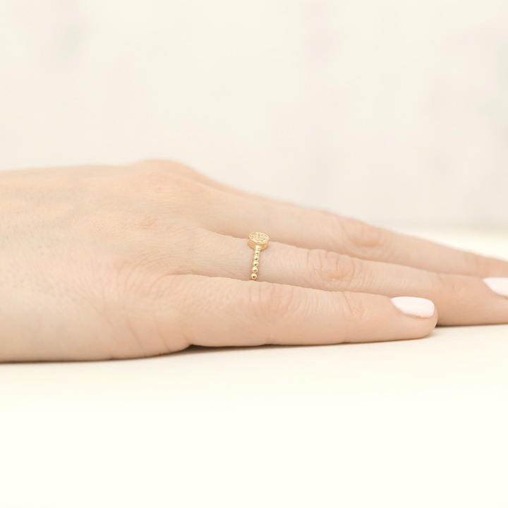 ZŁOTY PIERŚCIONEK pr. 333 Kulkowy i Cyrkonie r.9