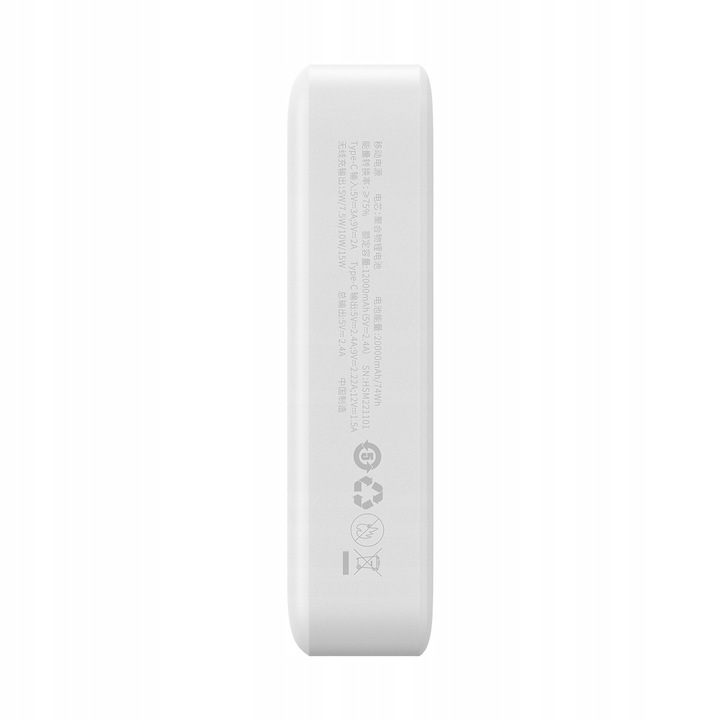 BASEUS POWER BANK 20000mah PD 20W USB-C TYP-C MAGSAFE ŁADOWANIE INDUKCYJNE