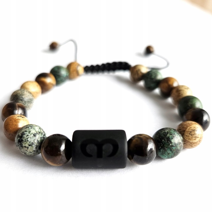 Bransoletka męska, znak zodiaku BARAN, REGULOWANA 17-24cm, Versatile