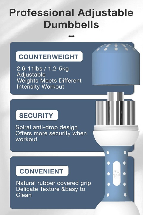 HANTLE REGULOWANE 2 X 5 KG ZESTAW STAL ANTYPOŚLIZGOWE SOLIDNE 10 KG