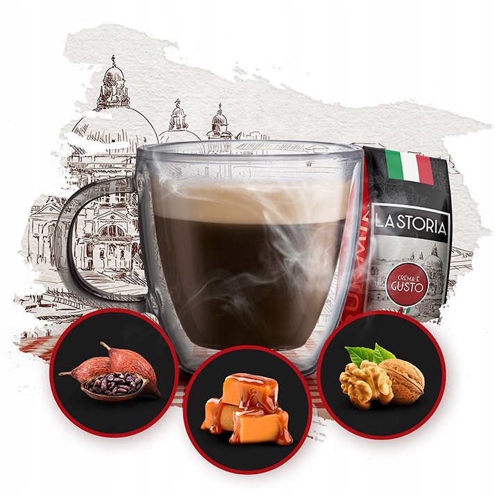 KAWA ZIARNISTA LA STORIA CREMA E GUSTO 1kg ŚWIEŻO PALONA - BLUE ORCA COFFEE