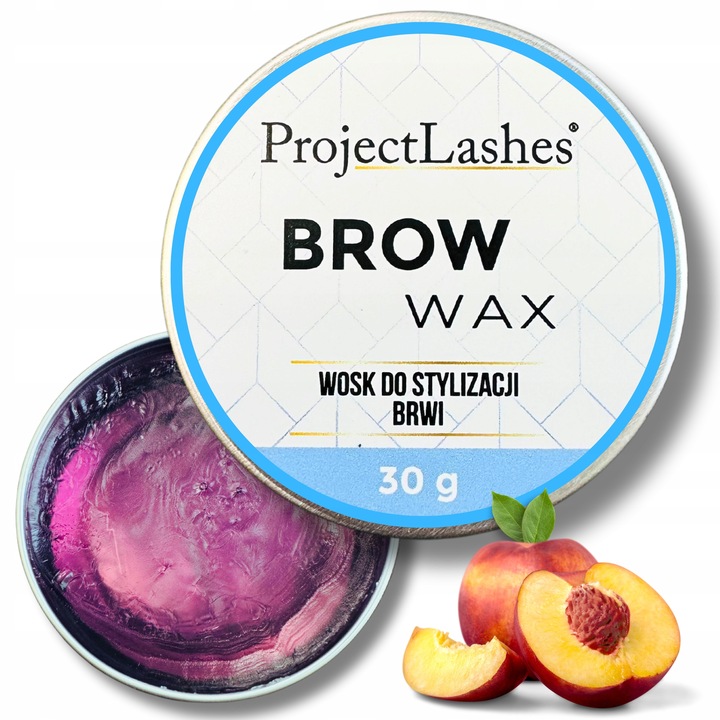 ProjectLashes Wosk Do Układania Brwi Odżywczy Peach 30 ml