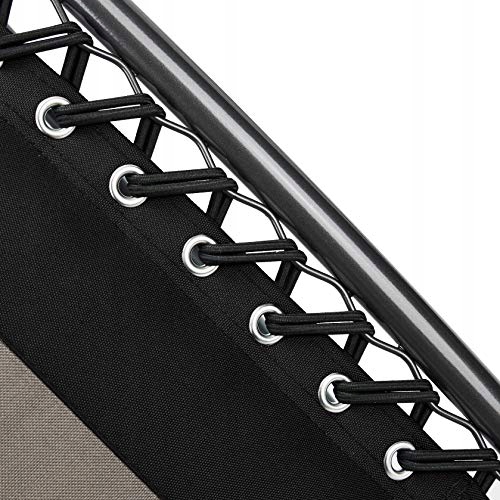 AMAZON ZEWNĘTRZE KRZESŁO REGULOWANE LEŻAK OGRODOWY CZARNY PREMIUM BEŻ BRĄZ