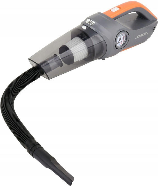 ODKURZACZ SAMOCHODOWY 12V Z KOMPRESOREM BEZWORKOWY 80W STHOR 82953