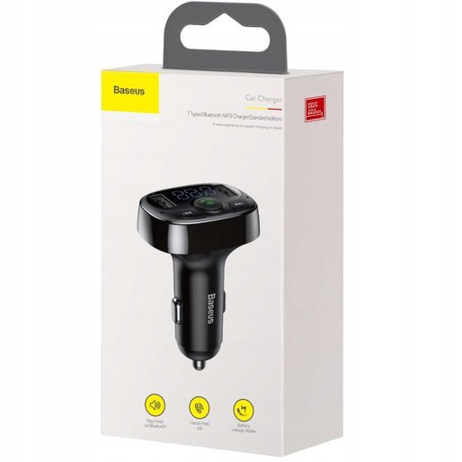 Baseus Ładowarka samochodowa Transmiter Bluetooth