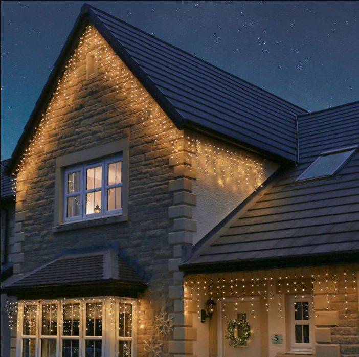 LAMPKI SOPLE KURTYNA 100 LED 6 m + ISKRA FLASH GRUBE