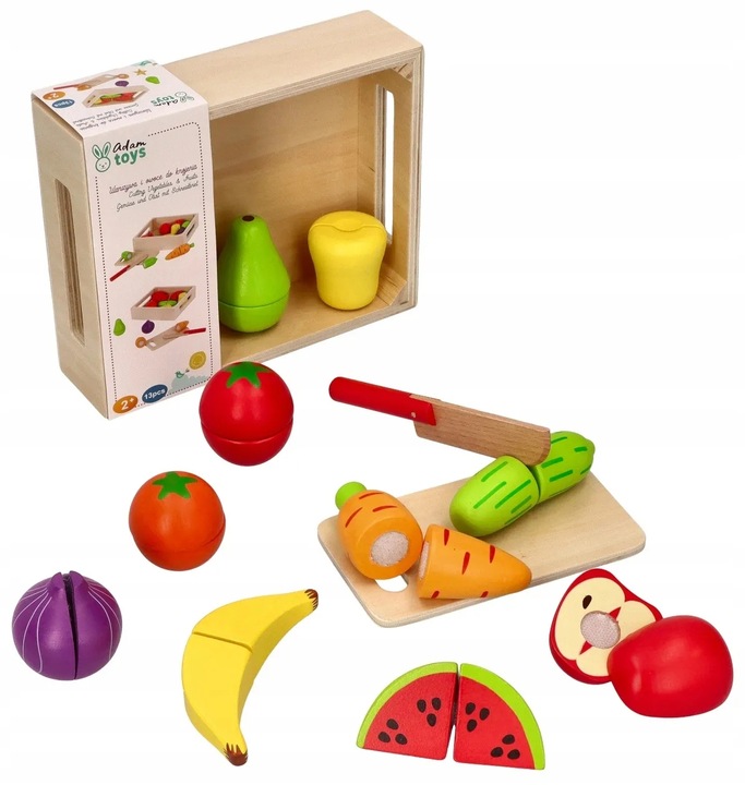 WARZYWA I OWOCE DO KROJENIA DREWNIANE ADAM TOYS