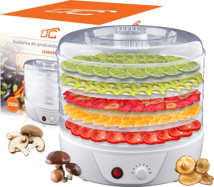 MOCNA SUSZARKA DO GRZYBÓW OWOCÓW WARZYW POJEMNOŚĆ I WIELKOŚĆ XXL