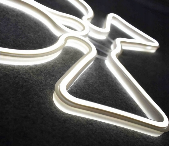 DUŻA OZDOBA ŚWIĄTECZNA NEON LED DZWONKI DZWONEK NEONOWY OŚWIETLENIE