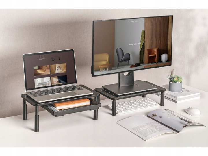 PODSTAWKA POD MONITOR DRUKARKE LAPTOPA Z SZUFLADĄ