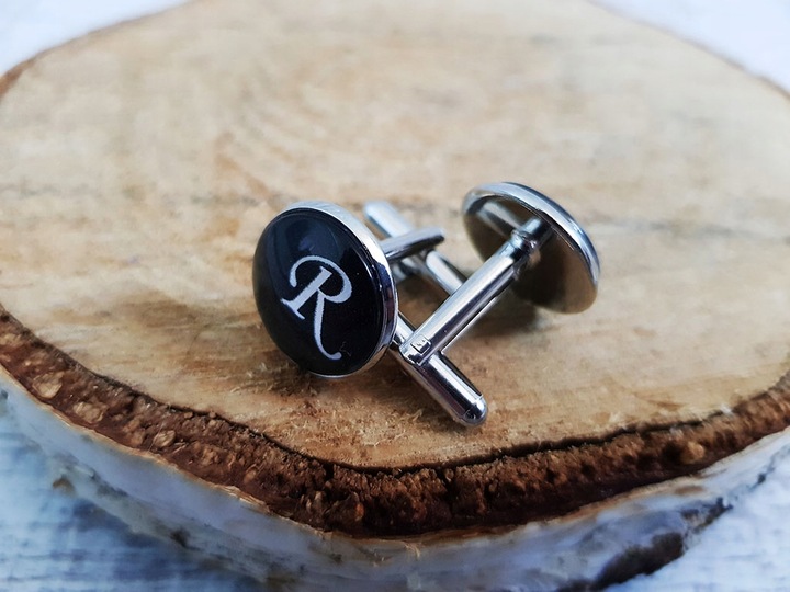 Spinki do Mankietów Koszuli z Inicjałami do Ślubu Ślub Inicjały