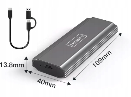 Obudowa na dysk SSD NVME SATA PCIe M.2 USB-C HUB Adapter Kieszeń dysku M2